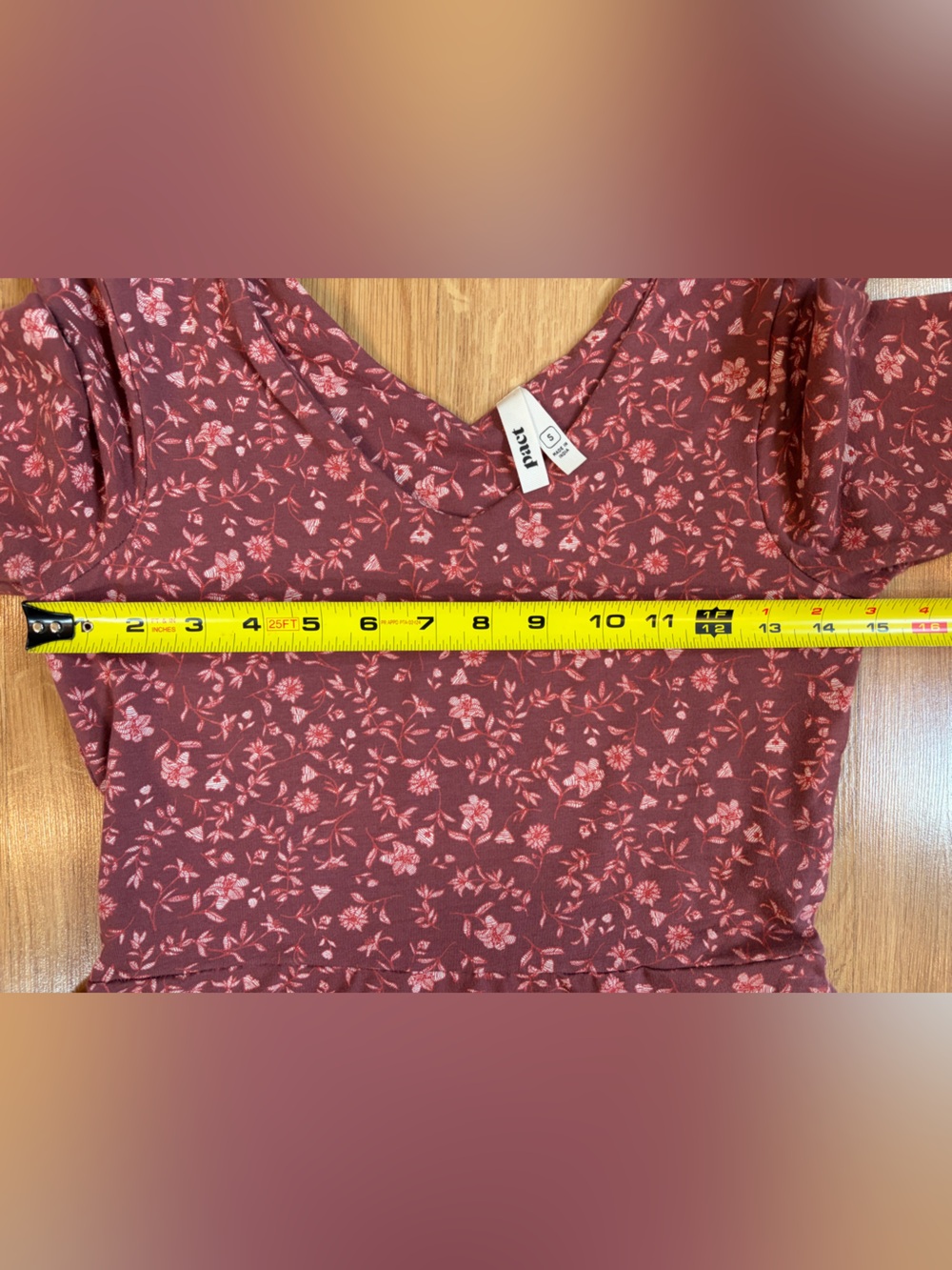 Pact Pink/Red Western Floral Fit & Flare 3/4 Sleeve V-Neck Dress Size S - Picture 8 of 12